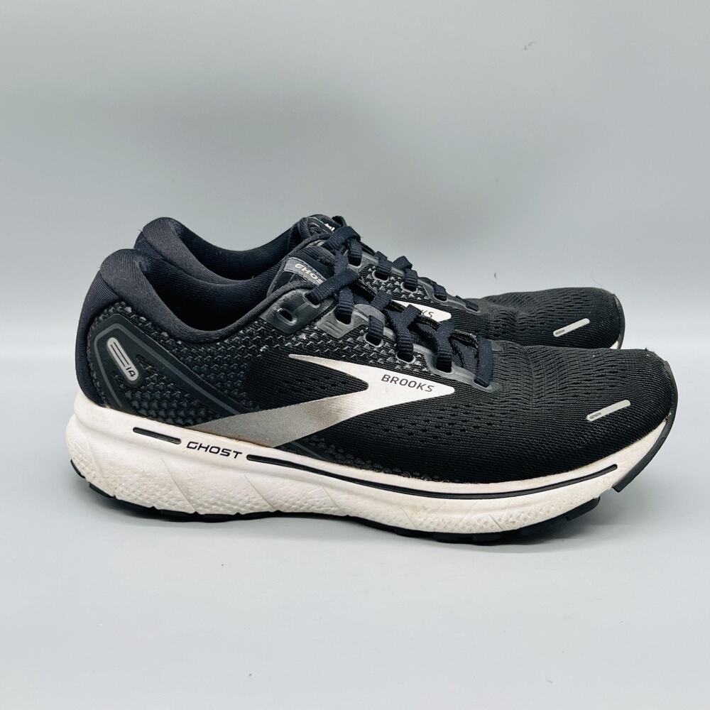 Brooks Shoes Womens 7.5 D Black Mesh Ghost 14 Running Athletic Sneakers Comfort